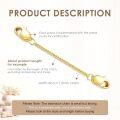 wholesale 10K Yellow Gold 1 2 3 4 5 Necklace Extender Chain w Double Spring Clasp Bracelet Anklet Extension-0-9