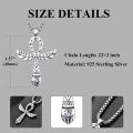 wholesale 925 Sterling Silver Ankh Cross Pendant Necklace with Hieroglyphics - Egyptian Symbol of Life and Immortality for Men & Women-0-4