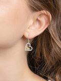 wholesale 925 Sterling Silver Hypoallergenic Heart-Shaped Honeycomb Dangle Drop Bee Earrings with Cubic Zirconia Stones for Women-0-1