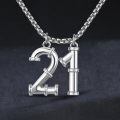 wholesale 925 Sterling Silver Number Pendant Necklaces - Unique s for Him (Birthday)-0-2