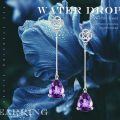 wholesale 925 Sterling Silver Amethyst Drop Earrings-0-5