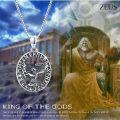 wholesale 925 Sterling Silver Greek Mythology Pendant Necklaces with God of Lightning and Thunder Design - Gothic Punk Style Jewellery Gifts for Him-0-2