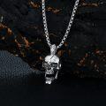 wholesale 925 Sterling Silver & Gold Plated Gothic Skull Pendant  - Punk Style Jewelry for Men/Women-0-1
