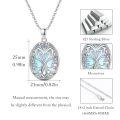 wholesale 925 Sterling Silver Blue Moonstone Tree of Life Pendant Necklace with Chain-0-4