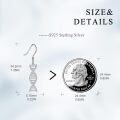 wholesale Metal & Stone DNA Earrings - Unique Gifts for Sister, Brother, Parents - Elegant 34.2mm Jewelry for Weddings, Graduation, Valentine's Day-0-5