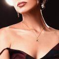 wholesale 14K Gold Heart-Shaped Red Stone Pendant Necklace with Chain - 18 Inches Long-0-1