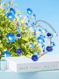wholesale 925 Sterling Silver Blue Flower Stone Adjustable Bracelet Gift for Women and Girls-0-5