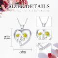 wholesale 925 Sterling Silver Daisy Floral Heart Pendant Necklace for Women-0-5