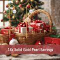 wholesale Gold 14k Freshwater Pearl Long Chain Drop Earrings for Women Gift Ideas-0-1