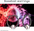 wholesale 925 Sterling Silver Baseball Hoop Earrings for Women and Girls-0-5