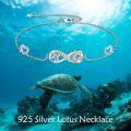 wholesale 925 Sterling Silver Infinity Love Heart & Blue Crystal Turtle Charm Bracelet for Women-0-3