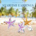wholesale 925 Sterling Silver Pink Opal Starfish Stud Earrings - Ocean Beach  for Her-0-1