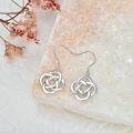TOUPOP Sterling Silver Celtic Knot Dangle Earrings Irish Jewelry Gift-0-4