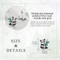 wholesale 925 Sterling Silver Cute Cat Heart Moonstone Platinum Plated Stud Earrings-0-2