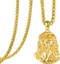 wholesale Gold 925 Sterling Silver Jesus Head Pendant Necklace for Men & Women Religious s-0-0