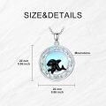 wholesale 925 Sterling Silver Blue Agate Dolphin Pendant Necklace for Women Girls s 45cm Chain Length-0-4