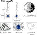 wholesale 925 Sterling Silver Gold-Plated Moonstone & Opal Starburst Leverback Drop Earrings-0-117
