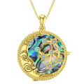 TOUPOP Sterling Silver Moon Star Necklace Sagittarius Zodiac Pendant-0-2