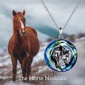wholesale 925 Sterling Silver Blue Wolf Pendant Necklace-0-5