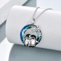 wholesale 925 Sterling Silver Penguin Necklace with Blue Crystal and Snowflake Pendant Gifts for Women-0-3