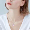wholesale Sterling Silver Natural Stone Celtic Knot Teardrop Pendant Necklace-0-20