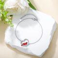 wholesale TOUPOP Cardinal Bracelet For Women Sterling Silver Heart Cardinal Gifts Red Bird Memorial Jewelry Gifts, Medium -0-4