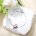 TOUPOP Sterling Silver Heart Red Bird Memorial Jewelry Gifts-0-4