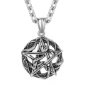 TOUPOP Stainless Steel Stone Skull Dragon Pendant Necklace for Men-0-0