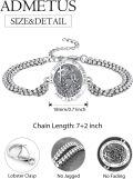 wholesale 925 Sterling Silver Saint Joseph of Cupertino Medal Bracelet with 3+2 Extender Chain for Men Women Boys Girls-0-1