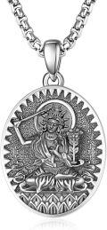 wholesale 925 Sterling Silver Buddhist Goddess Pendant Necklace - Protection & Good Luck Charm for Women/Men-0-0