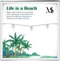 wholesale 925 Sterling Silver Anklet with Palm Trees and Beach Elements - Life is a Gift!-0-0