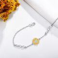 wholesale 925 Sterling Silver Sunflower Bracelet for Women Infinity Link Graduation Jewelry-0-2