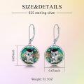 wholesale 925 Sterling Silver Graduation Owl Abalone Shell Drop Earrings for Women-0-5
