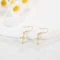 wholesale 14K Gold Simple Wing Teardrop Cross Love Knot Dangle Earrings for Women-0-1