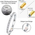 wholesale Real Diamond Bands Ring 14K Gold Plated Solid 925 Sterling Silver Stackable Engagement Rings for Her,Wedding Promise Ring for Women Jewelry Gift for Her -0-1