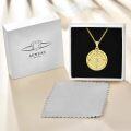 wholesale Gold Plated 925 Sterling Silver Compass Pendant Necklace  with Cubic Zirconia - Romantic Christmas  for Her/Mom/Wife-0-4