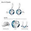 wholesale 925 Sterling Silver Horse Head Drop Earrings Wholesale With Blue Crystal-0-4