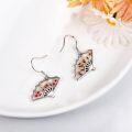 wholesale 925 Sterling Silver Fan-Shaped Floral Drop Earrings-0-2