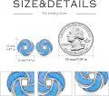 wholesale 925 Sterling Silver Blue Opal Love Knot Stud Earrings  for Women-0-3