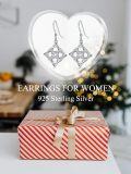 wholesale 925 Sterling Silver Celtic Knot Triangle Drop Earrings for Women Irish  Ideas-0-4