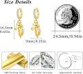 wholesale Gold 925 Sterling Silver Hypoallergenic Unicorn Head Dangle Hoop Earrings for Women-0-4