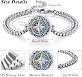 wholesale 925 Sterling Silver Celtic Compass Bracelet for Women with Abalone Shell Stone-0-4