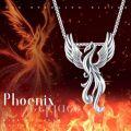wholesale 925 Sterling Silver Phoenix Pendant Necklace & Earring Set - Nirvana Rebirth Design-0-3