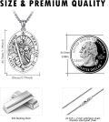 wholesale 925 Sterling Silver St Christopher Medal Necklace for Men Women Prayer  48cm Chain Length-0-5