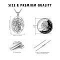 wholesale 925 Sterling Silver St Christopher Medal Necklace for Men Women Prayer  48cm Chain Length-0-5