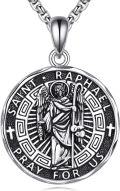 wholesale 925 Sterling Silver Saint Raphael Necklace with Healing Message Engraved – Hypoallergenic, Elegant Pendant for Women & Men, Perfect Gift for Birthdays, Valentine's Day, Christmas-0-0