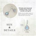 wholesale 925 Sterling Silver Larimar Teardrop Leverback Dangle Earrings for Women-0-4
