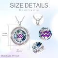 TOUPOP Sterling Silver Crystal Zodiac Necklace Constellation Pendant Gift-0-5