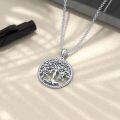 wholesale 925 Sterling Silver Cubic Zirconia Tree of Life Pendant Necklace for Women's s-0-3