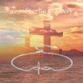 wholesale 925 Sterling Silver Infinity Faith Cross Angel Wing Ankle Bracelet - Religious s for Women-0-5
